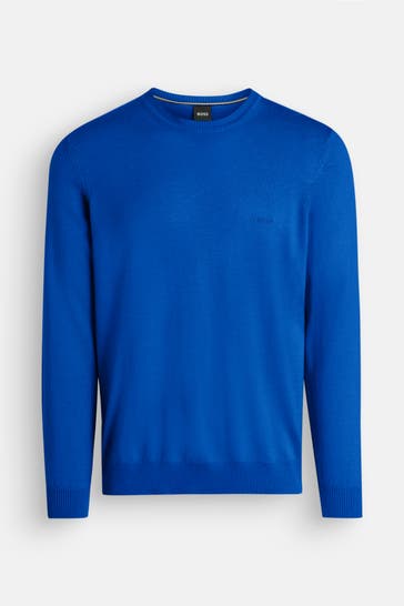 BOSS Wollpullover 'Bagritte' blau