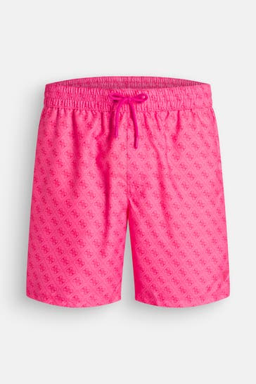 GUESS Badeshorts pink gemustert