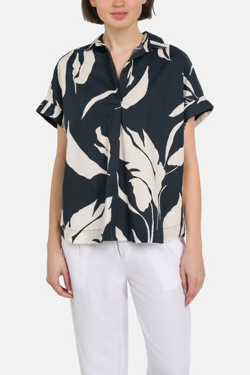 0039 ITALY Blusentop 'Derry' gemustert