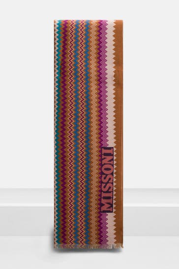 MISSONI Seidenmix-Schal gemustert