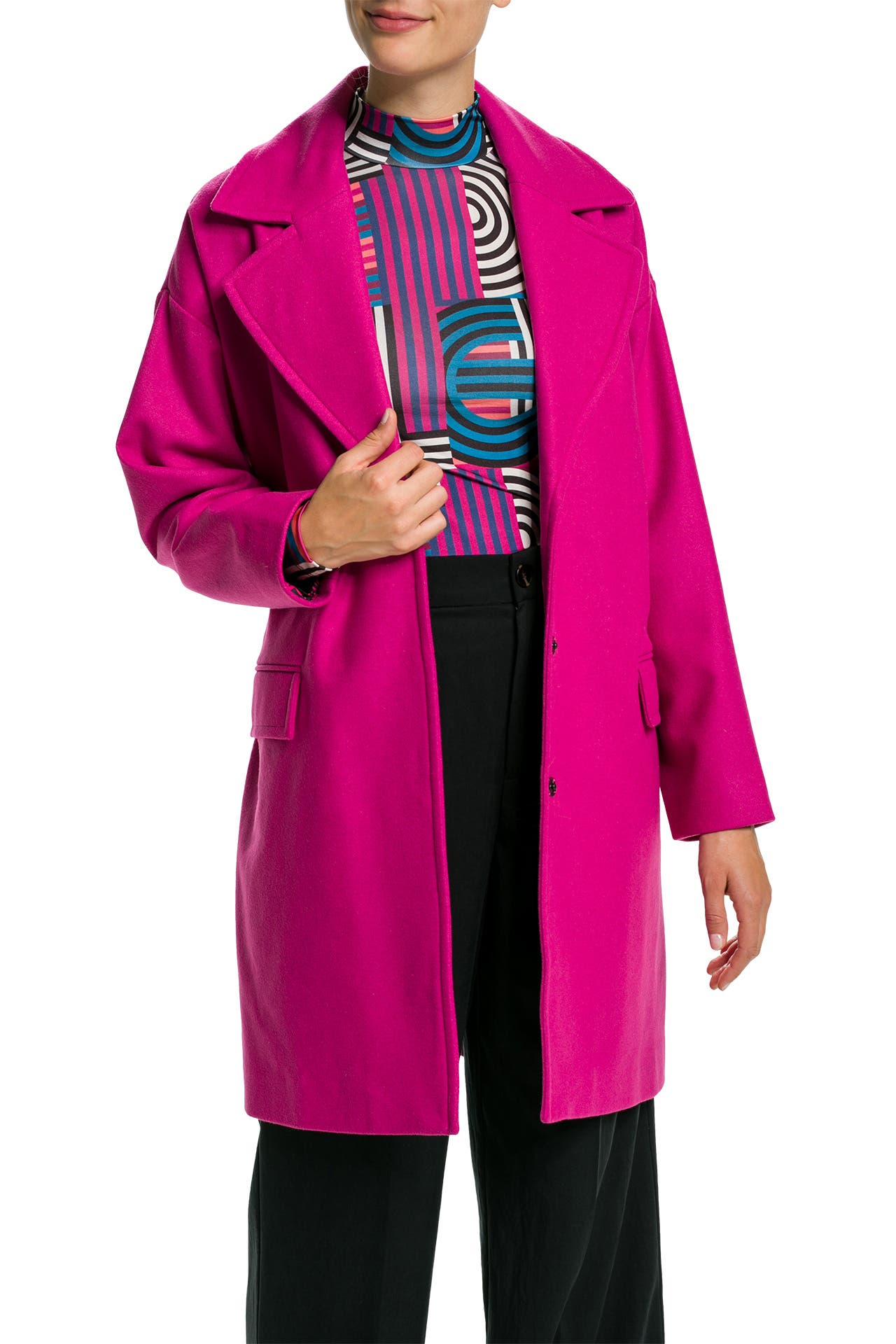 DESIGUAL Wollmix-Mantel pink, Bild 1