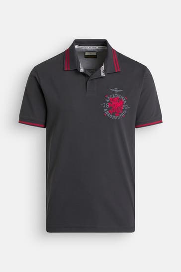 AERONAUTICA MILITARE Polo-Shirt dunkelgrau