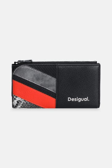 DESIGUAL Geldbörse 'Ines' schwarz gemustert