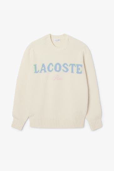 LACOSTE Wollmix-Pullover ecru