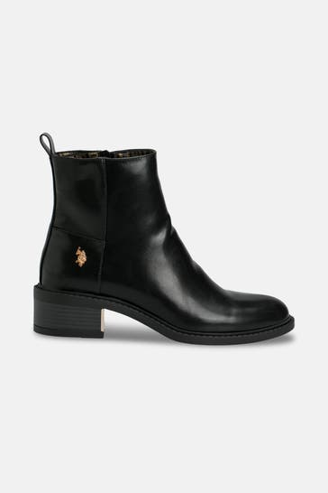 U.S. POLO ASSN. Ankle Boots 'Kaley' schwarz