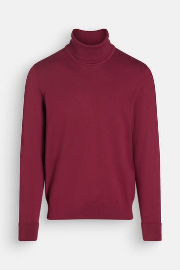 HECHTER Paris Rollkragenpullover weinrot