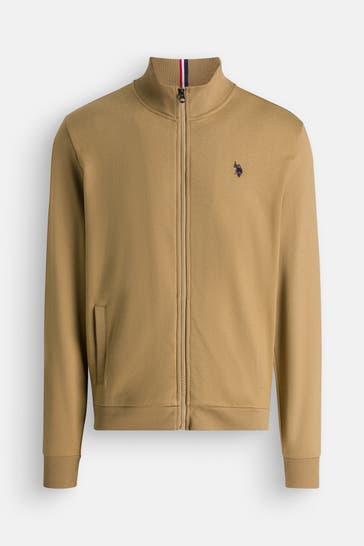 U.S. POLO ASSN. Sweatjacke hellbraun