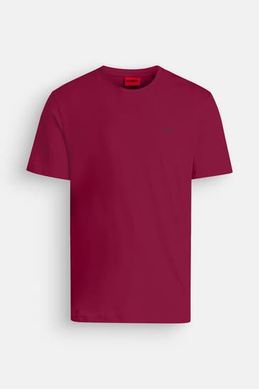 HUGO T-Shirt 'Dero' weinrot