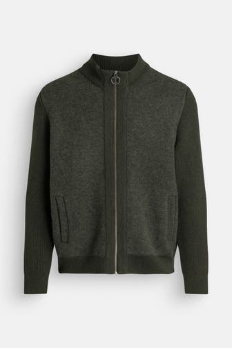 BARBOUR Strickjacke tannengrün