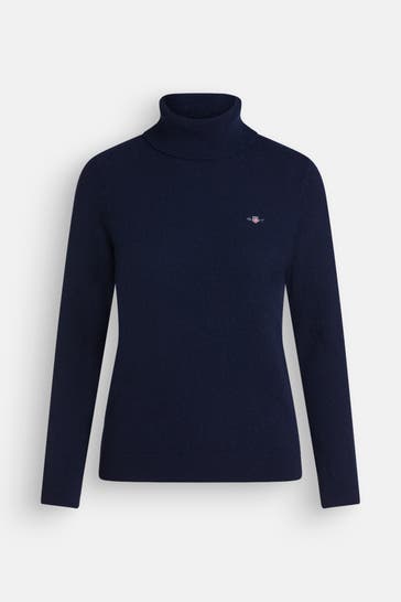 GANT Wollmix-Pullover nachtblau