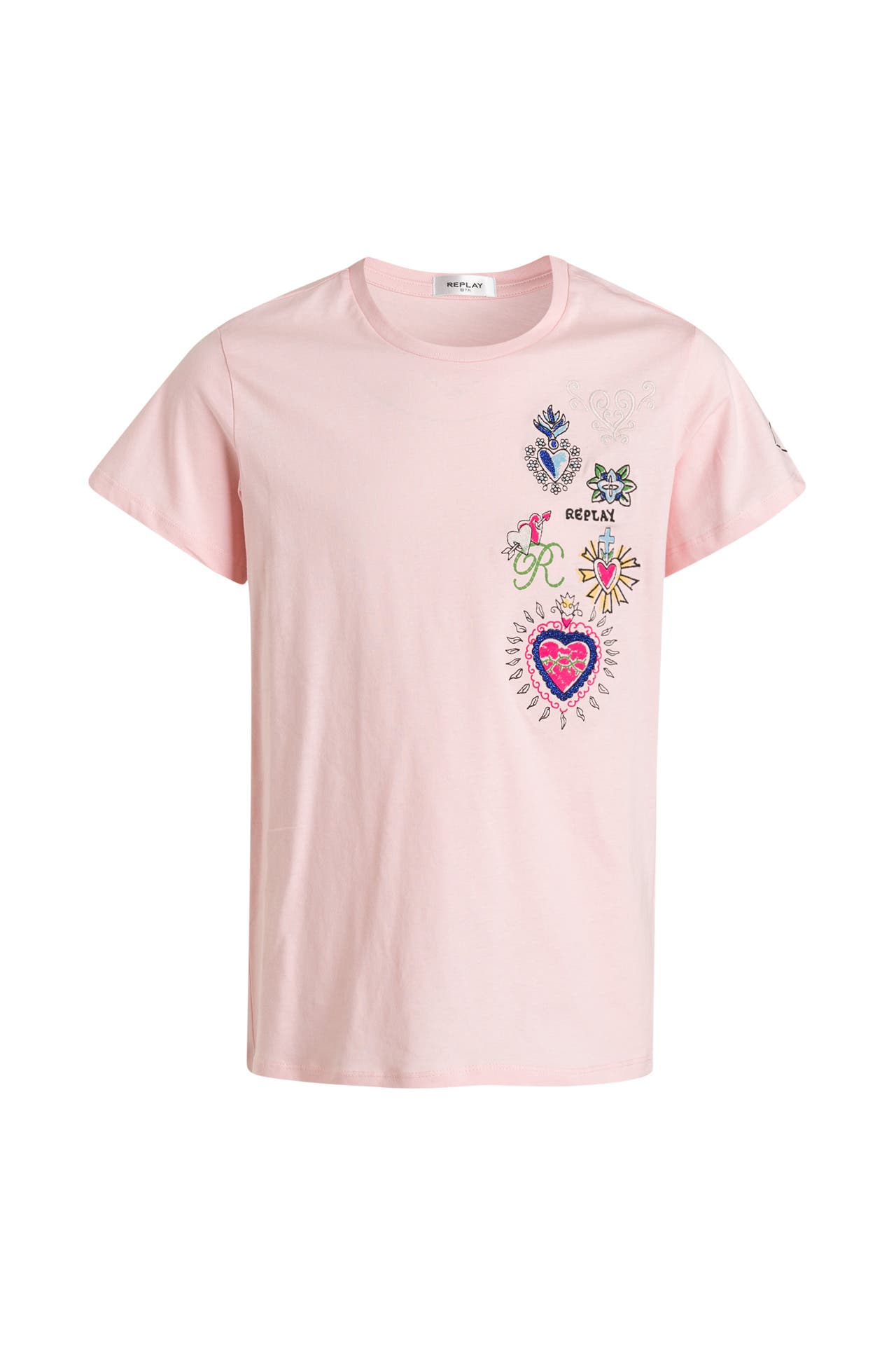 Replay Mädchen Bluse Baumwolle Gestreift - Weite Passform Langarm