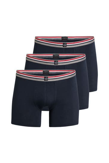 BUGATTI 3er-Pack Boxer Trunks navy