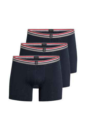 BUGATTI 3er-Pack Boxer Trunks navy