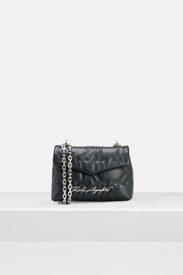 KARL BY KARL LAGERFELD Umhängetasche 'Kurl' schwarz