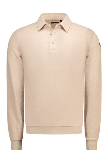 NEW ZEALAND AUCKLAND Langarm-Polo beige