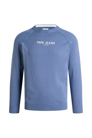 PEPE JEANS Rundhalspullover hellblau