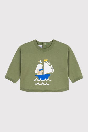 PETIT BATEAU Sweatshirt oliv