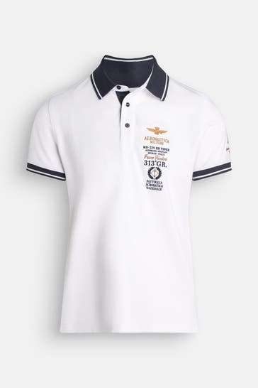 AERONAUTICA MILITARE Polo-Shirt weiß