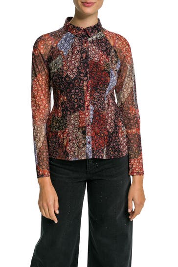 DESIGUAL Casual-Bluse gemustert