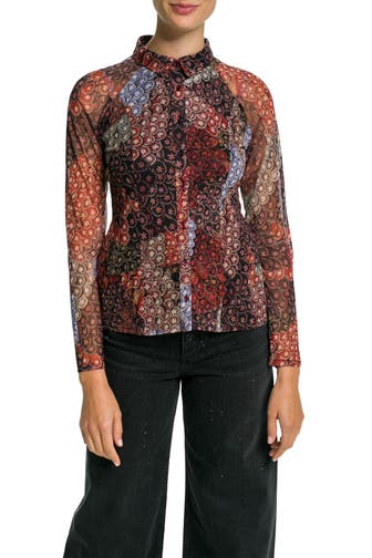 DESIGUAL Casual-Bluse gemustert