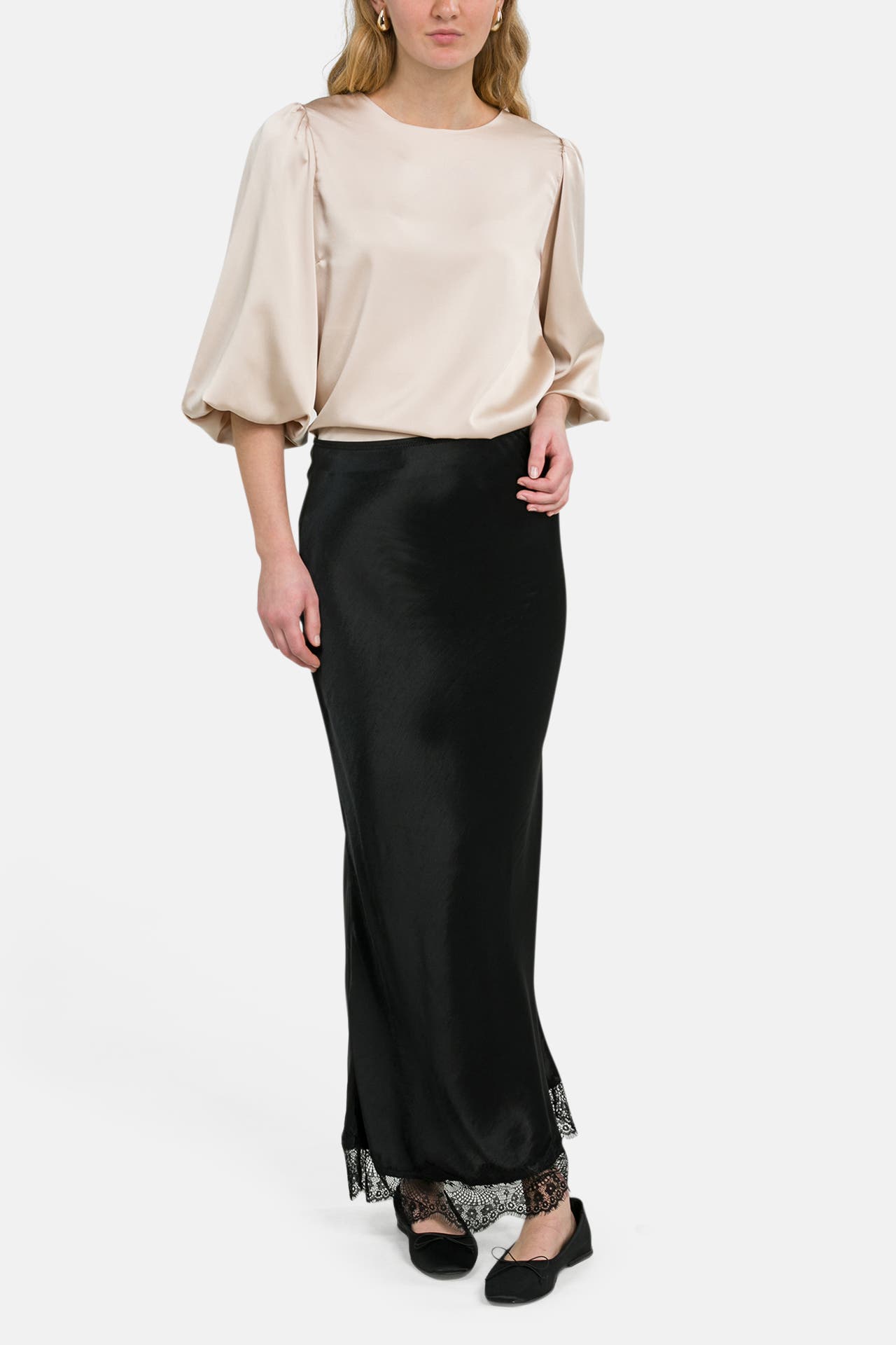 NEO NOIR Satinbluse creme, Bild 1