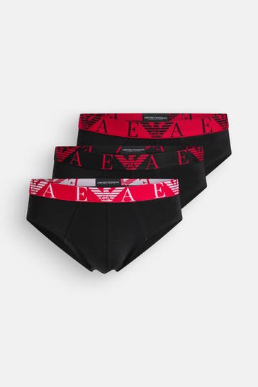EMPORIO ARMANI 3er-Pack Slips schwarz