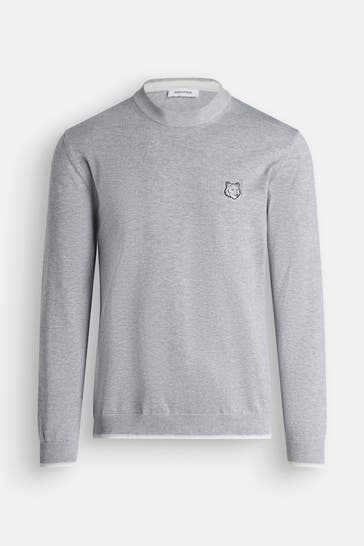 MAISON KITSUNÉ Strickpullover hellgrau