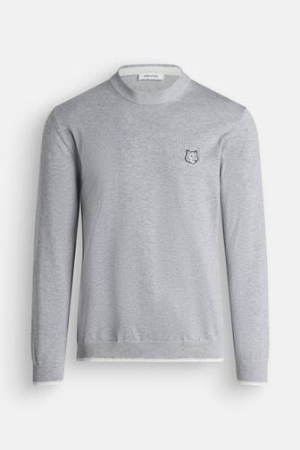 MAISON KITSUNÉ Strickpullover hellgrau