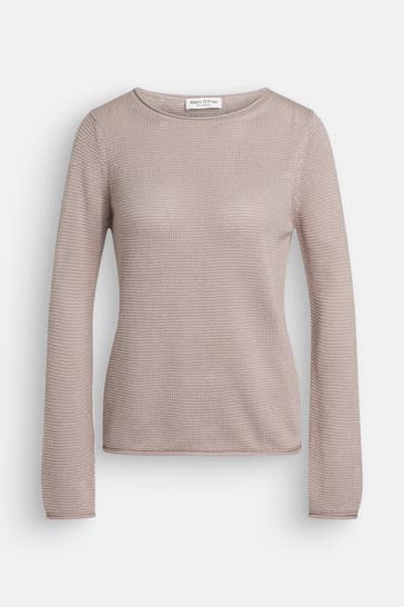 MARC O'POLO Strickpullover hellbraun