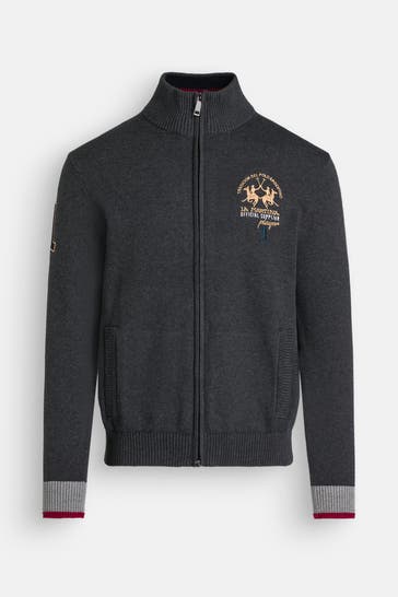 LA MARTINA Strickjacke dunkelgrau