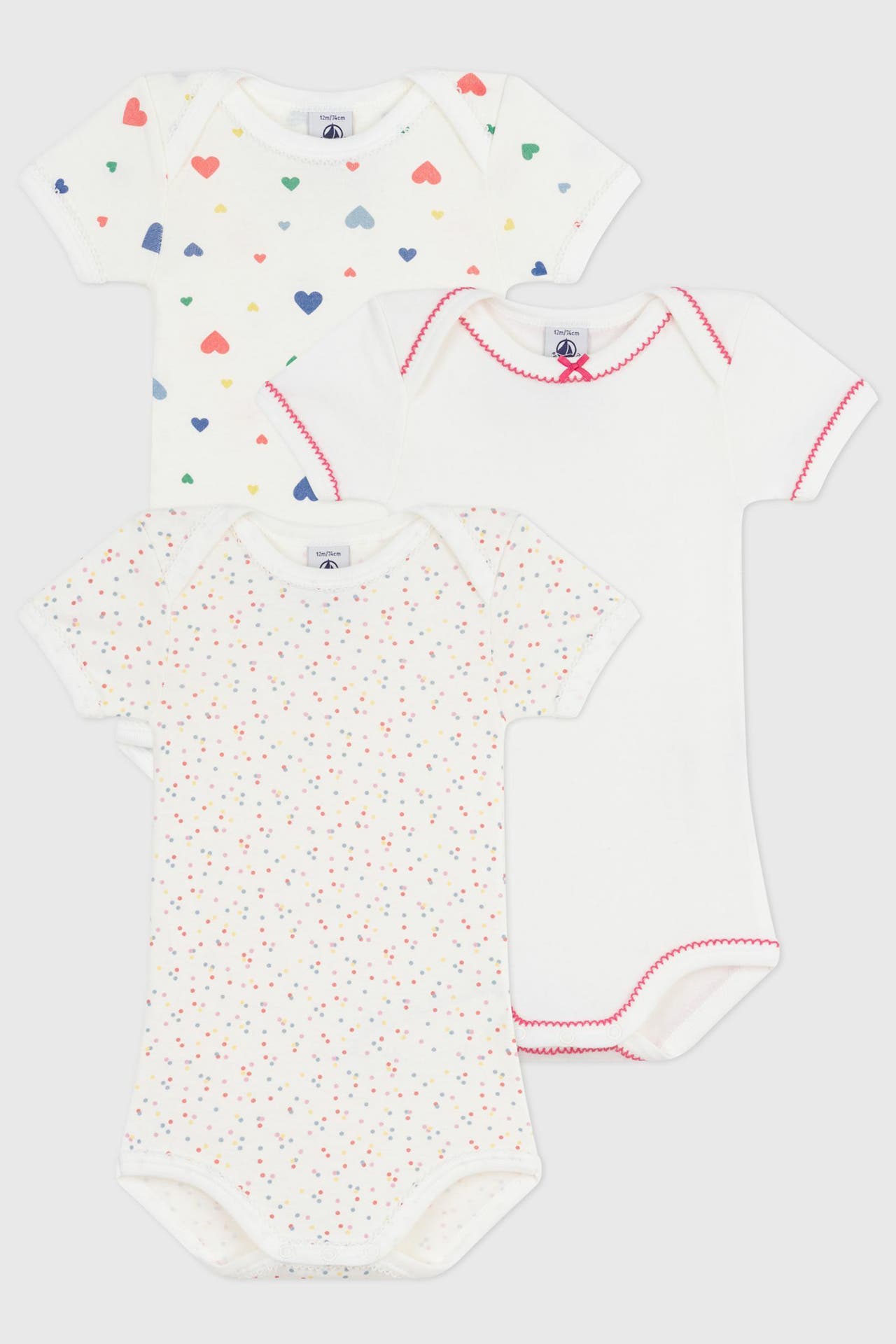 PETIT BATEAU 3er-Pack Bodies mehrfarbig, Bild 1