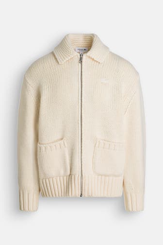 LACOSTE Strickjacke ecru