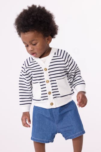 PETIT BATEAU Strickjacke gestreift