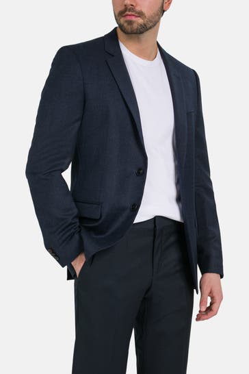 HUGO Wollmix-Sakko dunkelblau