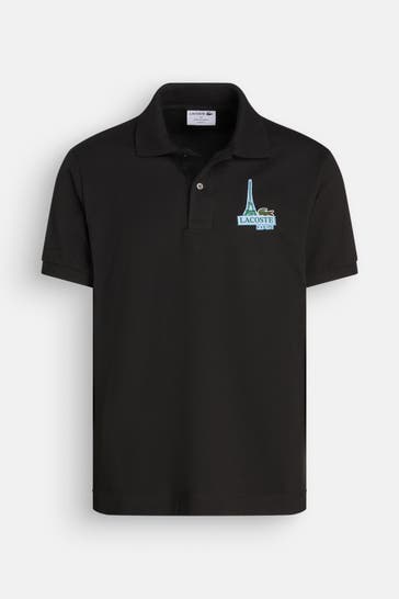 LACOSTE Polo-Shirt schwarz unisex