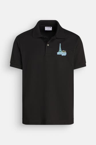 LACOSTE Polo-Shirt schwarz unisex