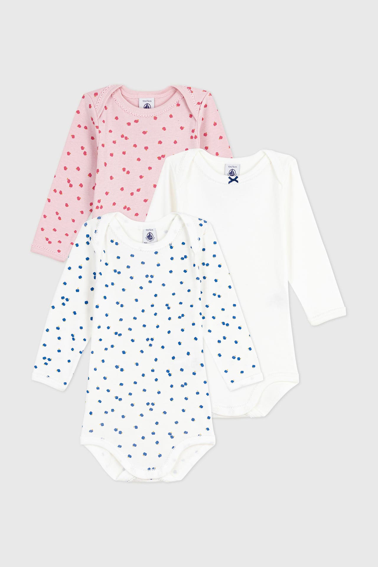 PETIT BATEAU 3er Pack Bodies mehrfarbig, Bild 1