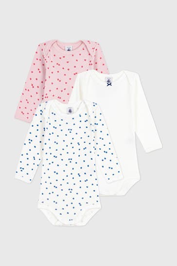PETIT BATEAU 3er Pack Bodies mehrfarbig