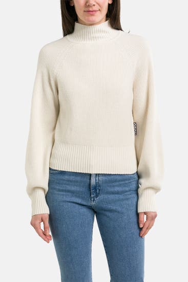 HUGO - Wollmix-Strickpullover 'Sorellasy' ecru