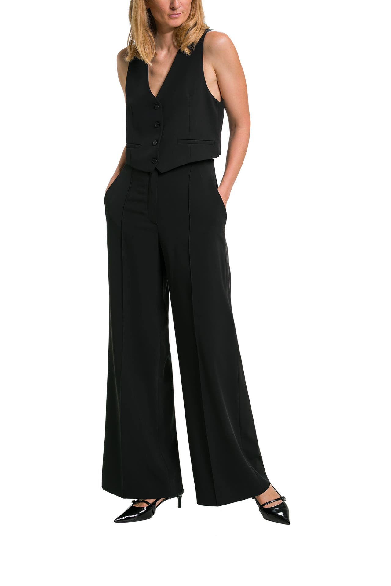 RAFFAELLO ROSSI Stoffhose schwarz, Bild 1