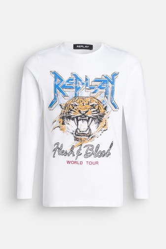 REPLAY Longsleeve weiß