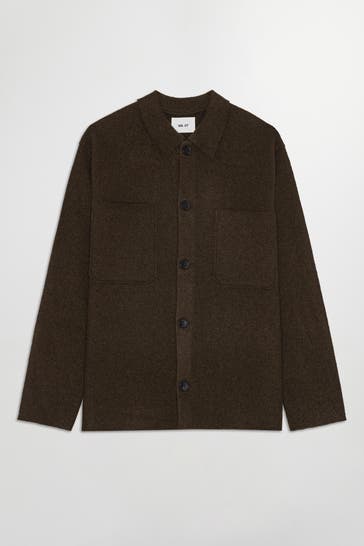 NN07 Wolljacke dunkelbraun