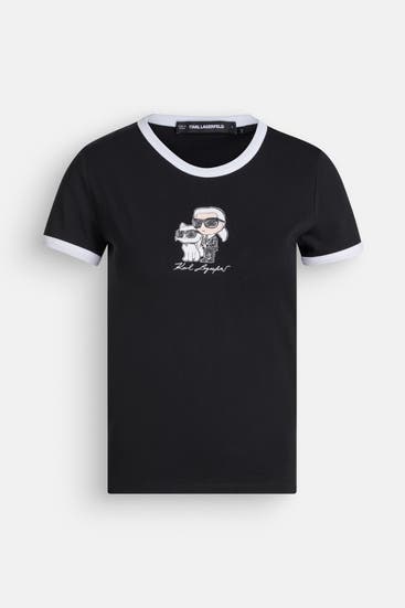 KARL LAGERFELD - T-Shirt 'Ikon Couple' schwarz