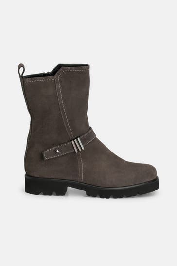 DONNA CAROLINA Biker-Boots 'Line Race' taupe
