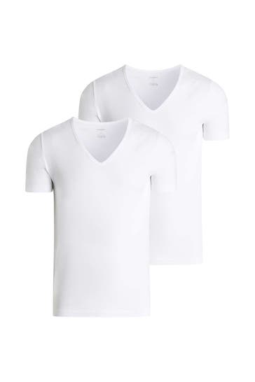 SCHIESSER 2er-Pack T-Shirts weiß