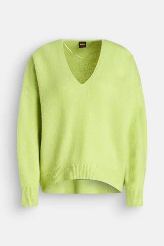 BOSS Wollmix-Pullover 'Fondella' hellgrün