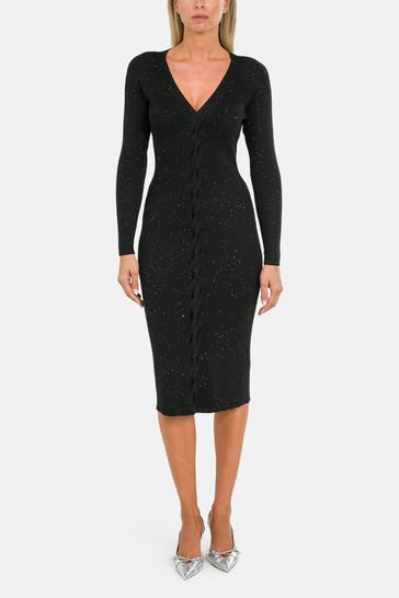 GUESS Strickkleid 'Celia' schwarz