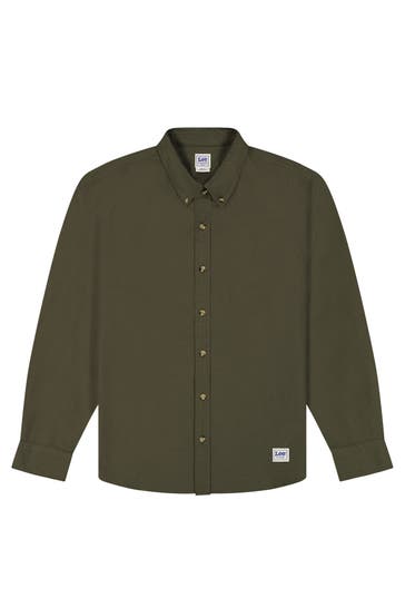 LEE Casual-Hemd 'Moss' dunkelgrün
