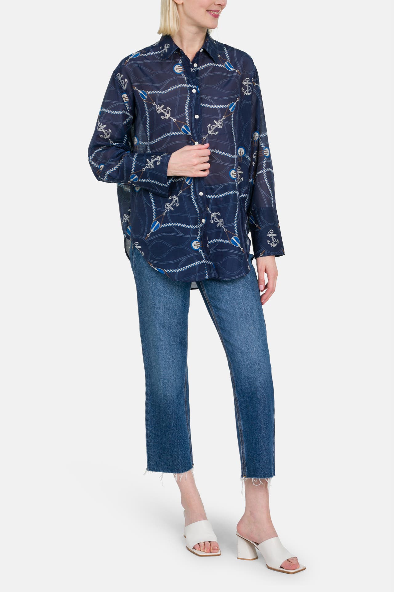 GANT Casual-Bluse blau gemustert, Bild 1