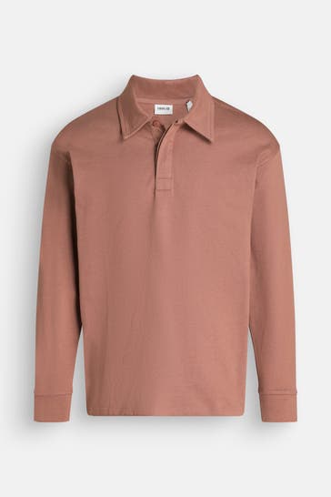 !SOLID Langarm-Polo 'SDORWELL' rotbraun